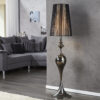 Designová kovová stojací lampa černá – Ceti