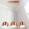 Designový kovový lustr měděný – Bootis