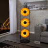 Designová kovová stojací lampa černá – Arietis